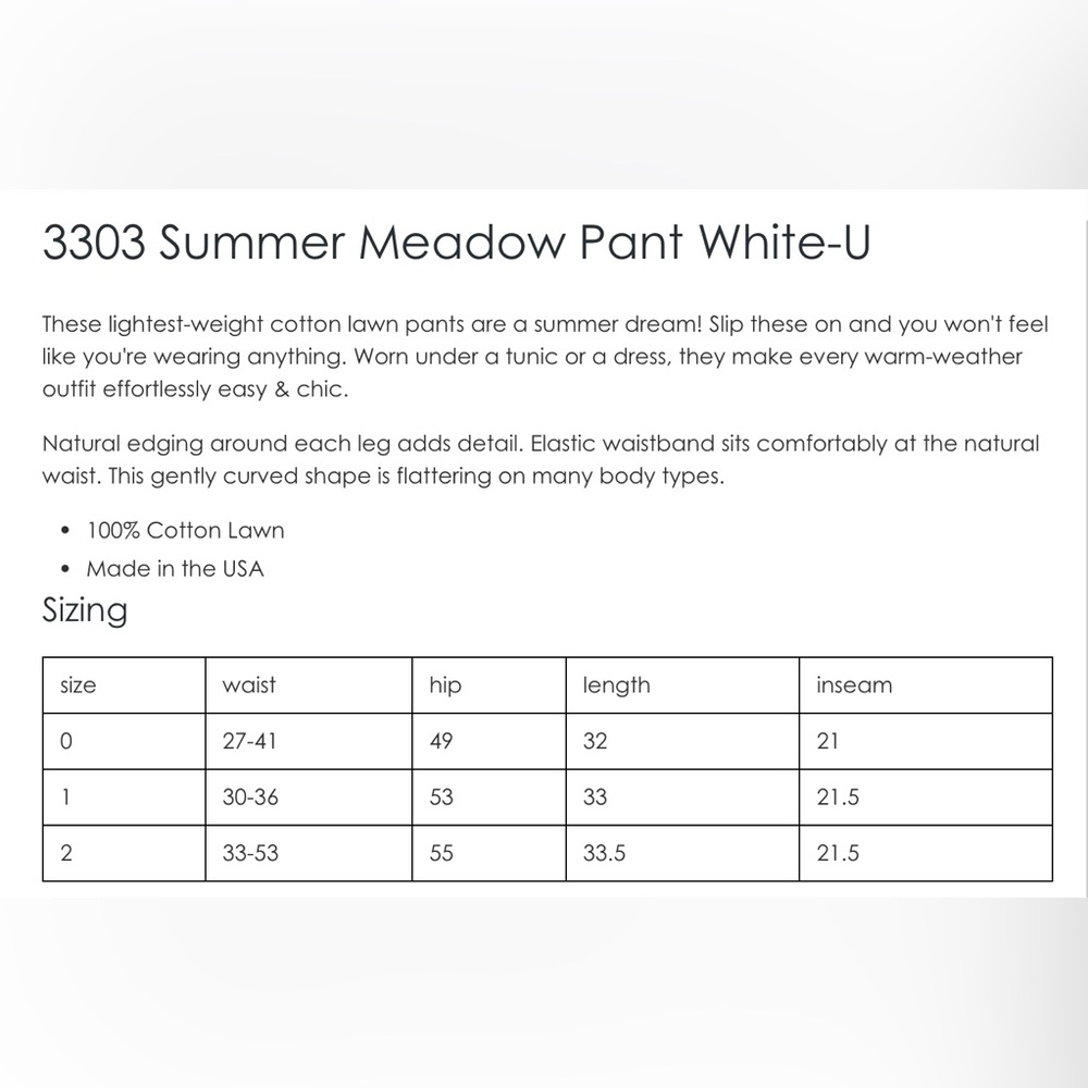 Blue Fish Summer Meadow Pant - New! - Picture 7 of 7